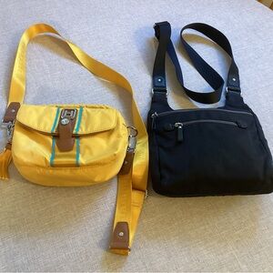 Lot 2 nylon crossbody bags purses